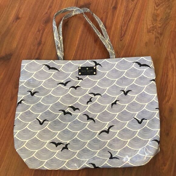 kate spade Handbags - Kate Spade Birds over arches navy tote bag